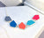 Reversible Fragment necklace - silver & resin - 32 colour combinations - warm and cool colours