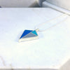 Reversible - Kite pendent in silver and resin - Red & blue