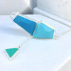 Magnetic - Reversible Necklace - 36 combinations - red, orange, blue, turquoise with pink/green drop