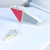 Magnetic - Reversible Necklace - 24 combinations - red, grey, blue, green with grey drop