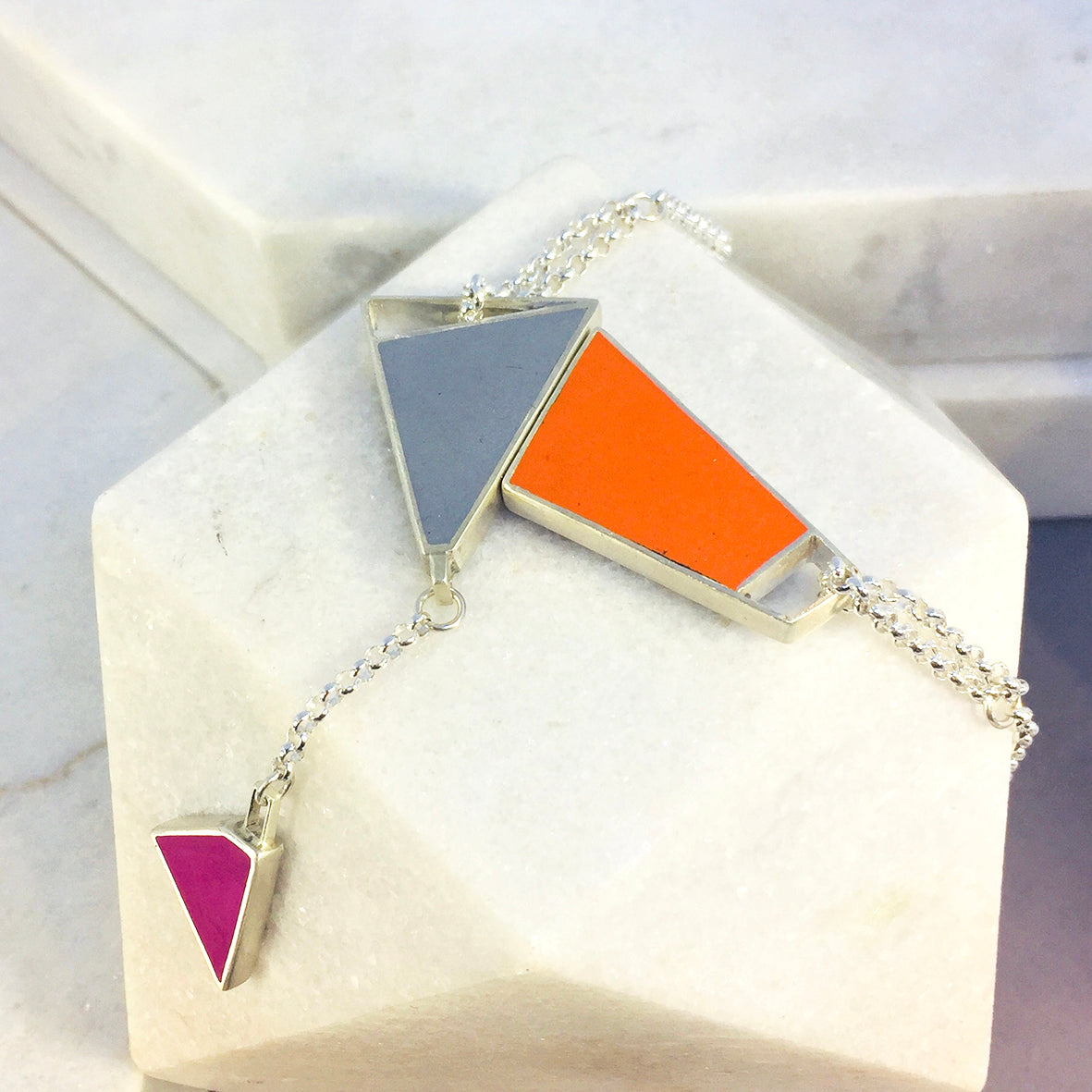 Orange and green necklace sale